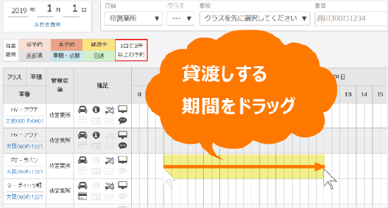 レンタカー侍の特徴3